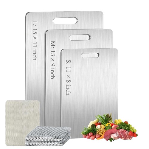 Titanium cutting board set - titanium, of